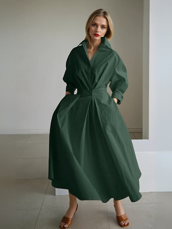 Women's Stylish Pleated Dress-Metro Lane Plaza