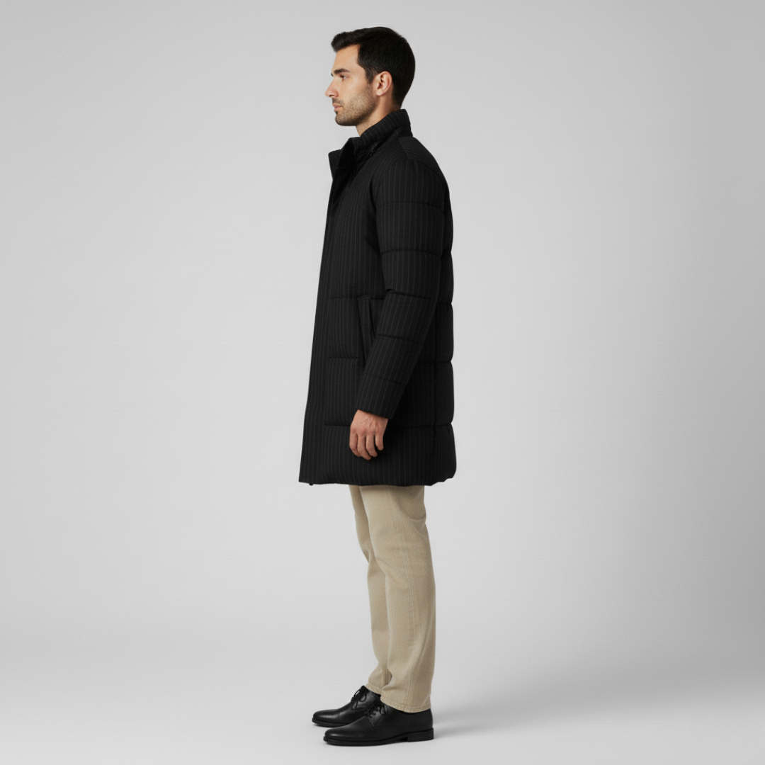 Adrian | Stylish Men's Classic Overcoat-Metro Lane Plaza