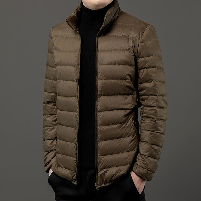 Miesten slim fit -kevyt toppatakki