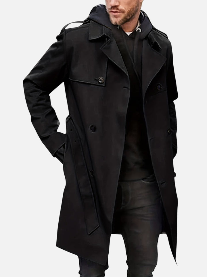 Men's Double-Breasted Trench Coat