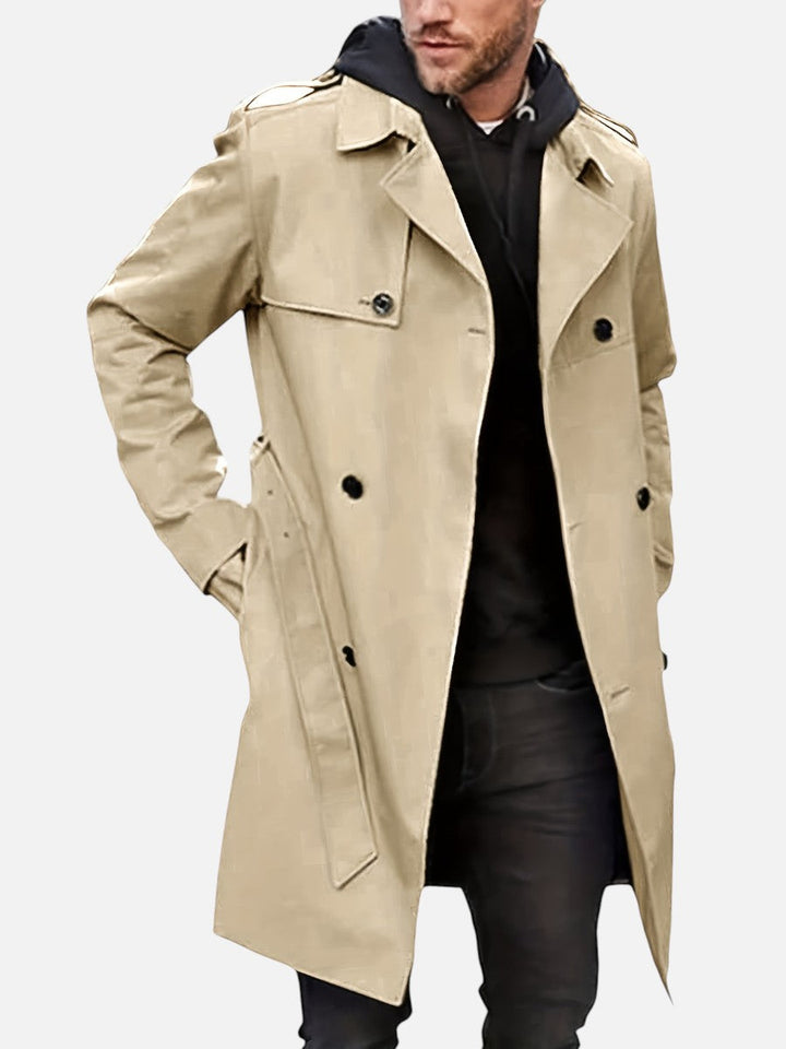 Men's Double-Breasted Trench Coat