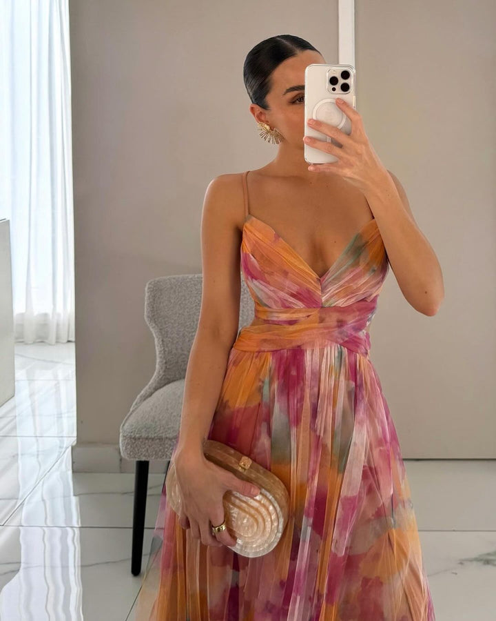 Ruby | Women's Floral Maxi Dress - Elegant Summer Style-Metro Lane Plaza