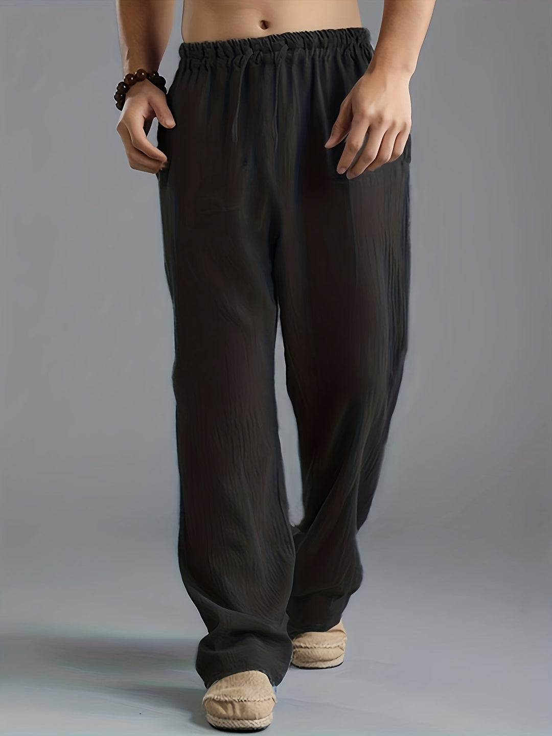 Men's Breathable Comfortable Linen Trousers for Stylish Look-Metro Lane Plaza