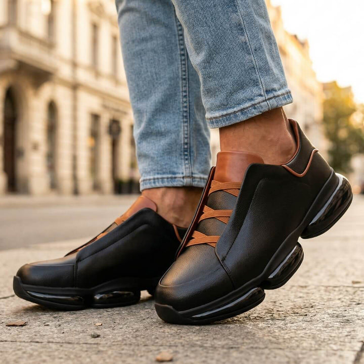 Lædersneakers til mænd