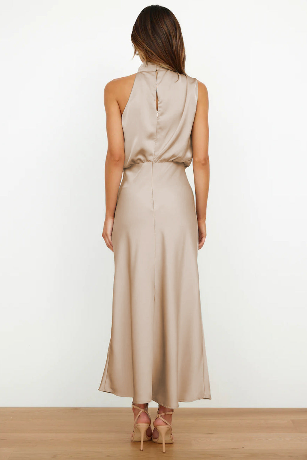 Diane | Women's Satin Maxi Dress-Metro Lane Plaza