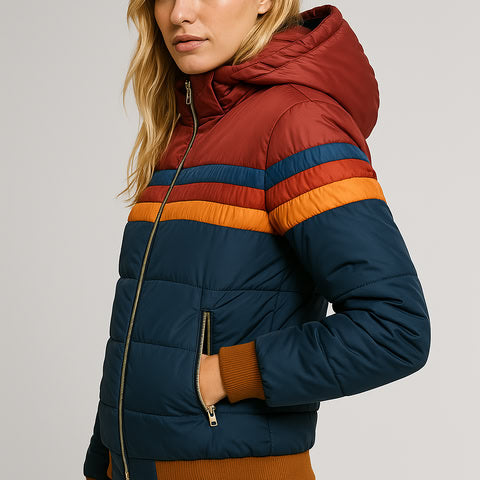 Marietta | Women's Waterproof Jacket with Hood and Elegant Fit-Metro Lane Plaza