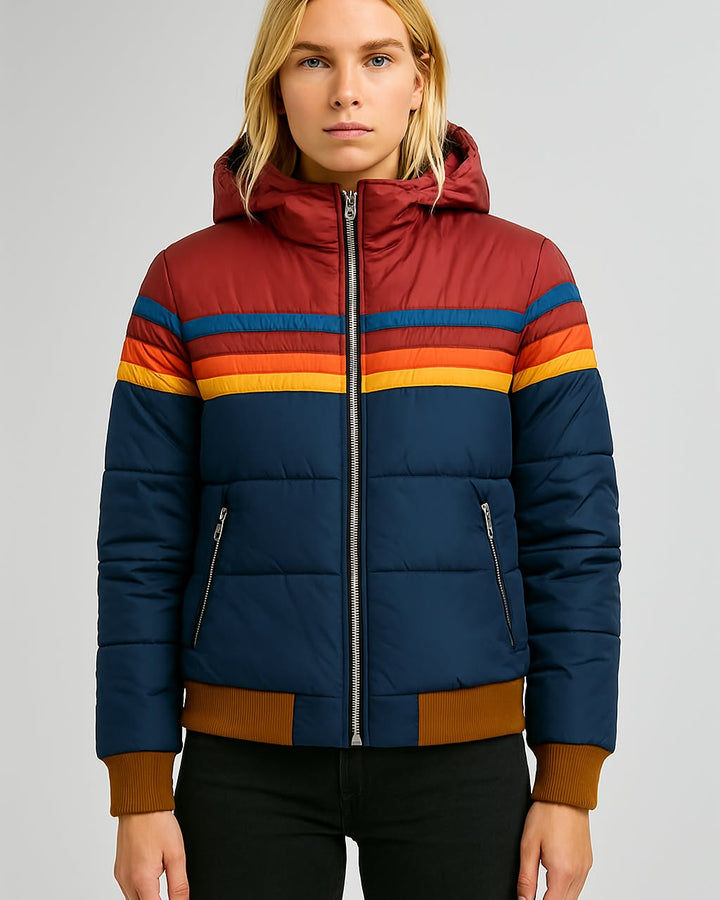 Marietta | Women's Waterproof Jacket with Hood and Elegant Fit-Metro Lane Plaza