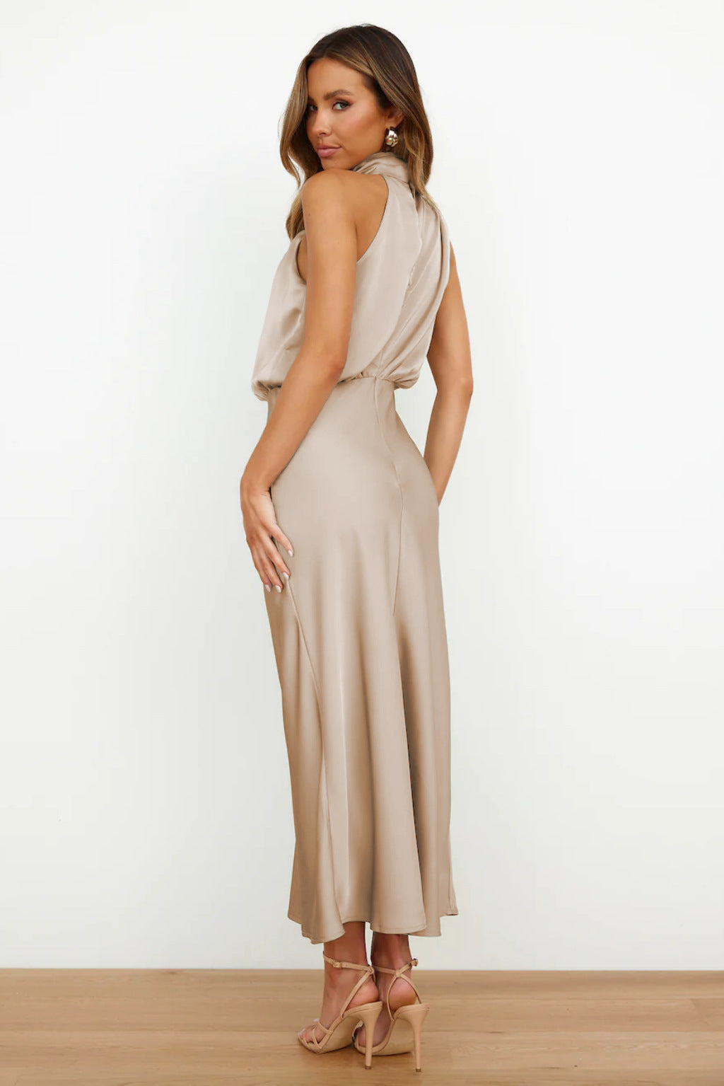 Diane | Women's Satin Maxi Dress-Metro Lane Plaza