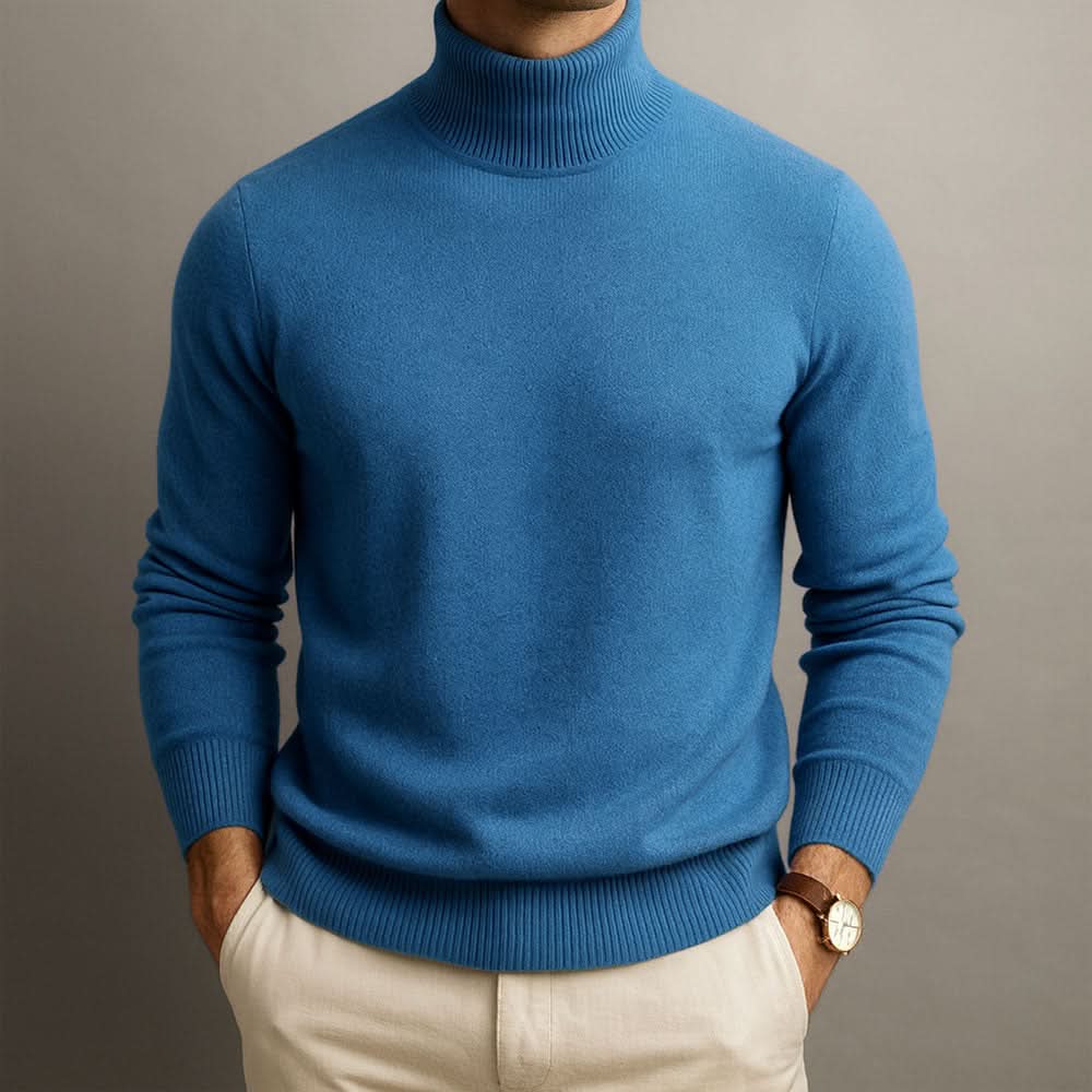 Klassischer Herren-Strickpullover mit Rollkragen