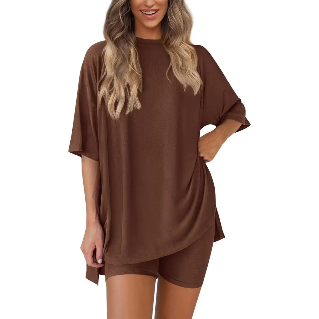 Sophia | Women's Relaxed Summer Two-Piece Outfit-Metro Lane Plaza