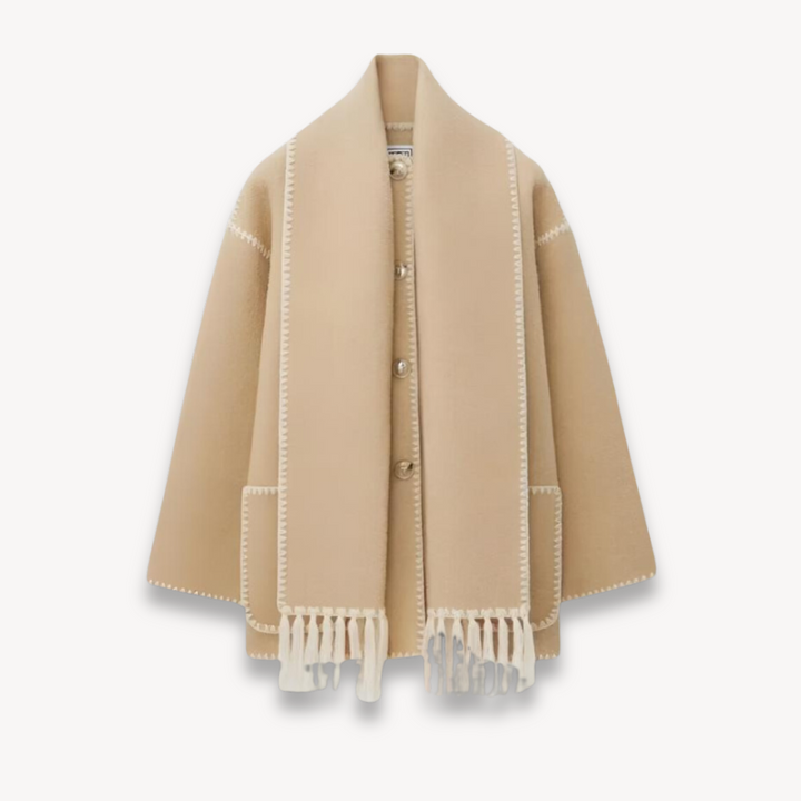 Oversized kappejakke til kvinder