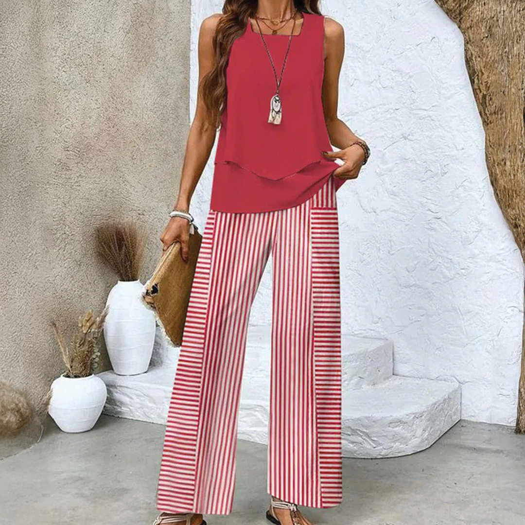 Avery | Women's Two-Piece Summer Outfit-Metro Lane Plaza