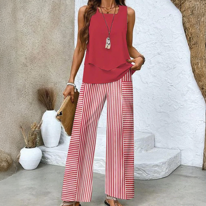 Avery | Women's Two-Piece Summer Outfit-Metro Lane Plaza