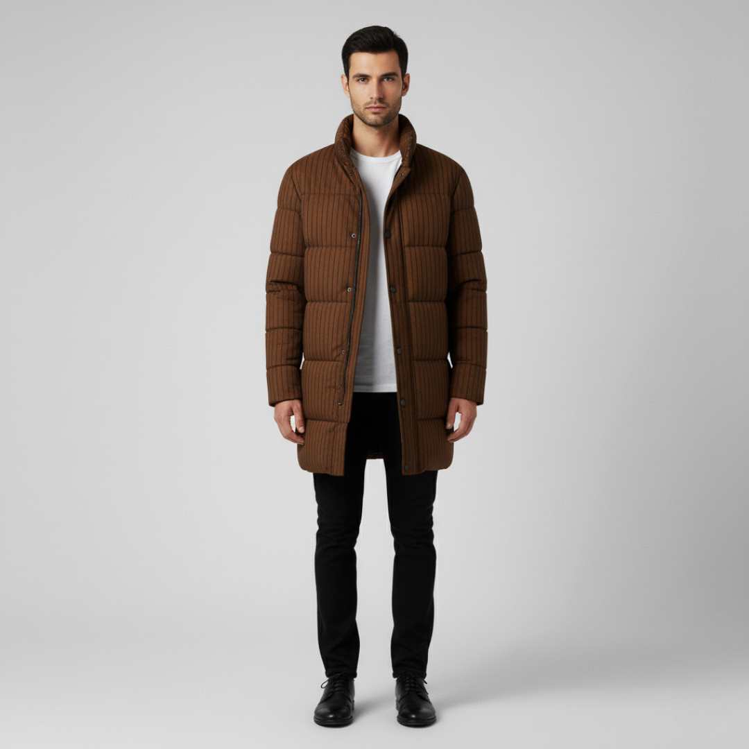 Adrian | Stylish Men's Classic Overcoat-Metro Lane Plaza