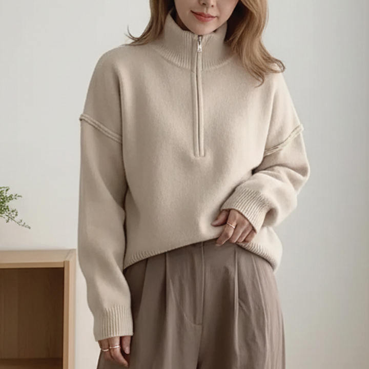 Maglione da donna in maglia a collo alto
