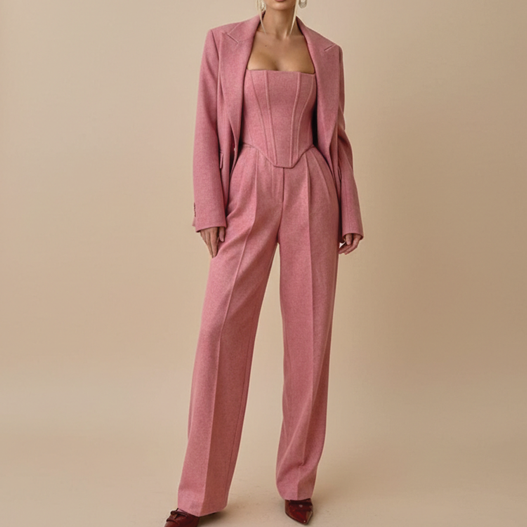 Aurora | Women's Three-Piece Suit Set-Metro Lane Plaza