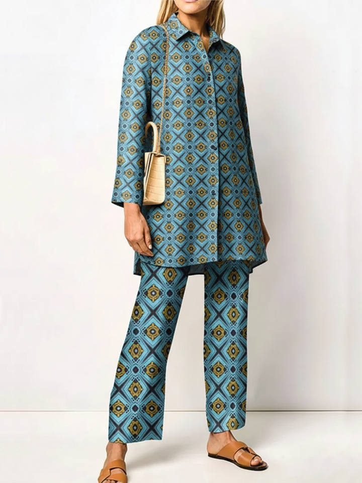 Michelle | Women's Two-Piece Outfit Set-Metro Lane Plaza