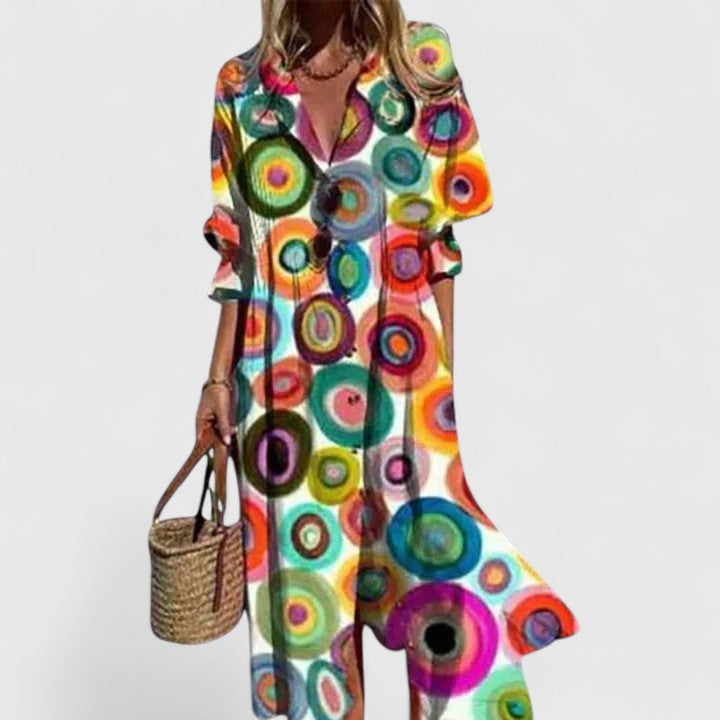 Women's Elegant Boho Style Dress-Metro Lane Plaza