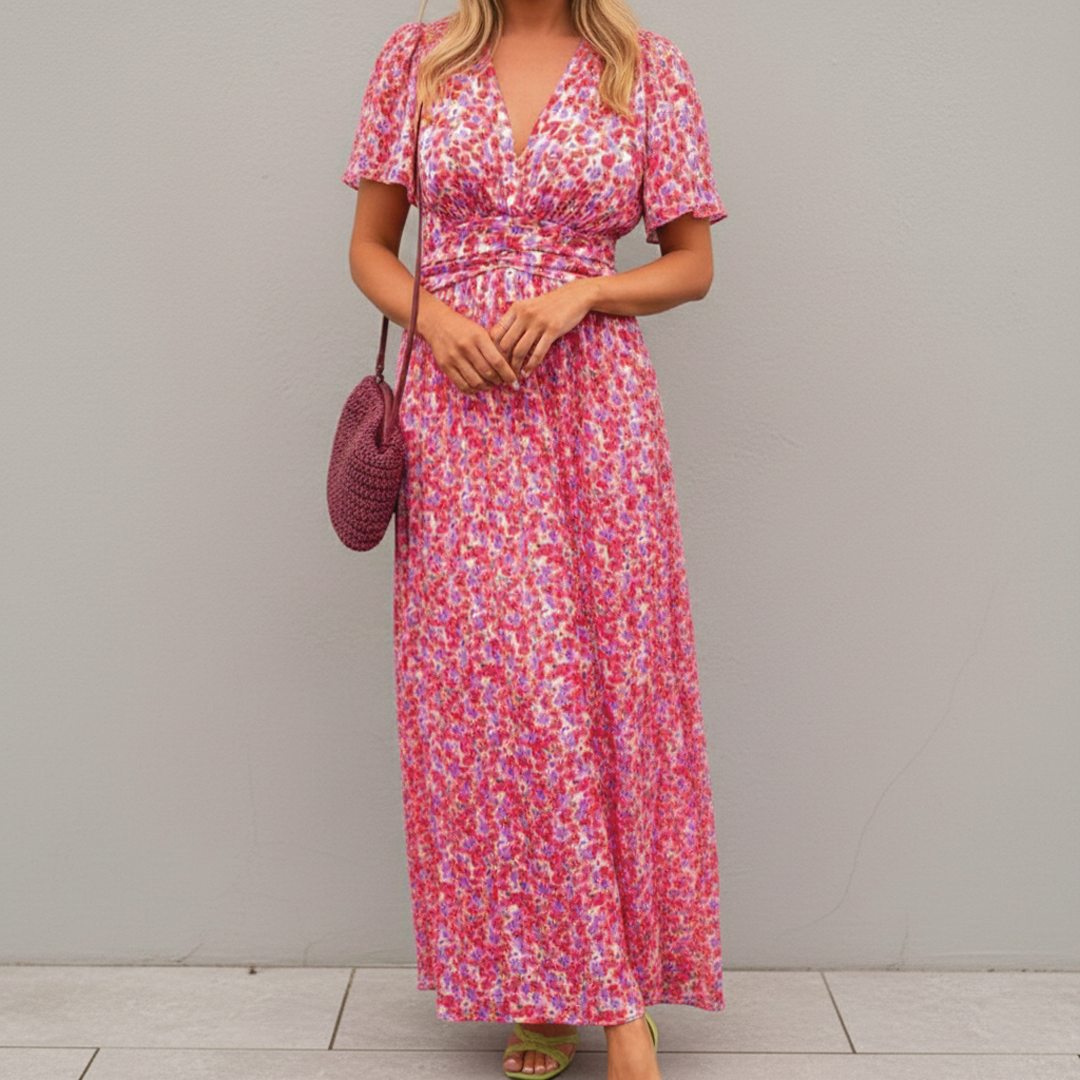 Alice | Women's Floral Maxi Dress - Elegant Summer Style-Metro Lane Plaza