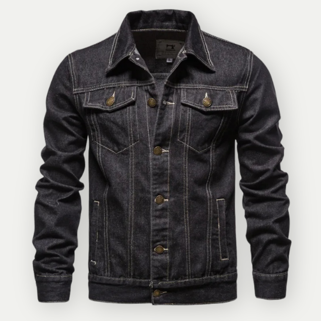 Men's Stylish Denim Trucker Jacket with Comfortable Fit-Metro Lane Plaza