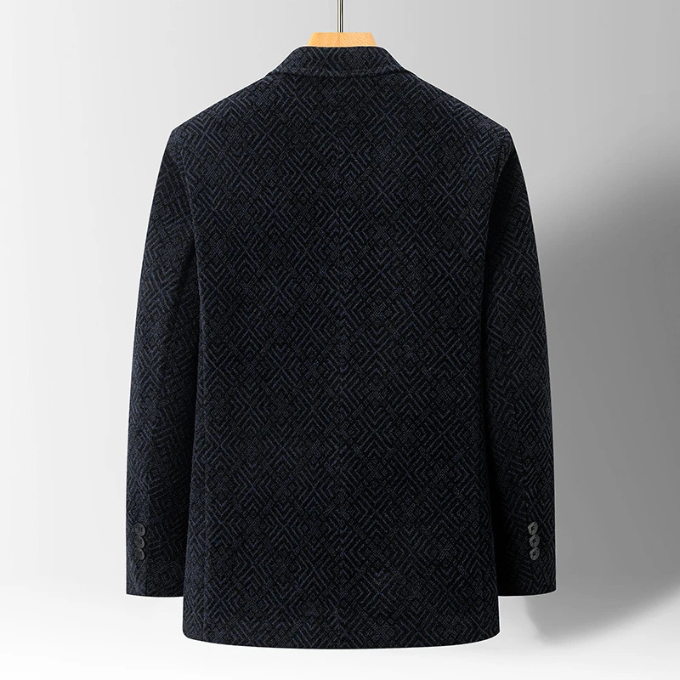 Men's Classic Midnight Wool Overcoat