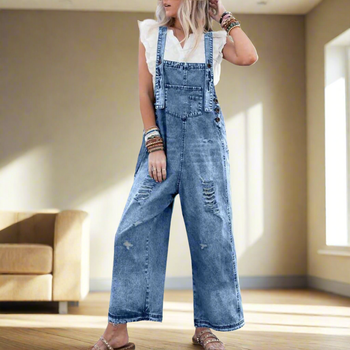 Macacão feminino premium de estilo vintage e cor lisa