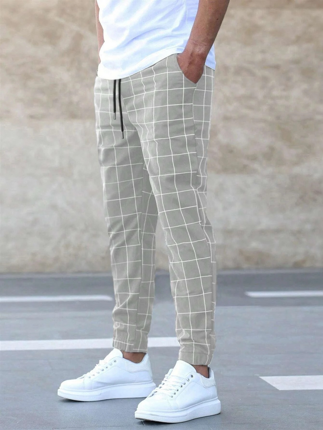 Owen | Men's Plaid Lounge Pants-Metro Lane Plaza