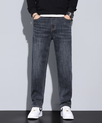 Men's Stylish Solid Casual Denim Pants-Metro Lane Plaza