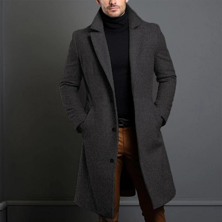 Abrigo clásico de lana para hombre – Elegante abrigo formal de invierno