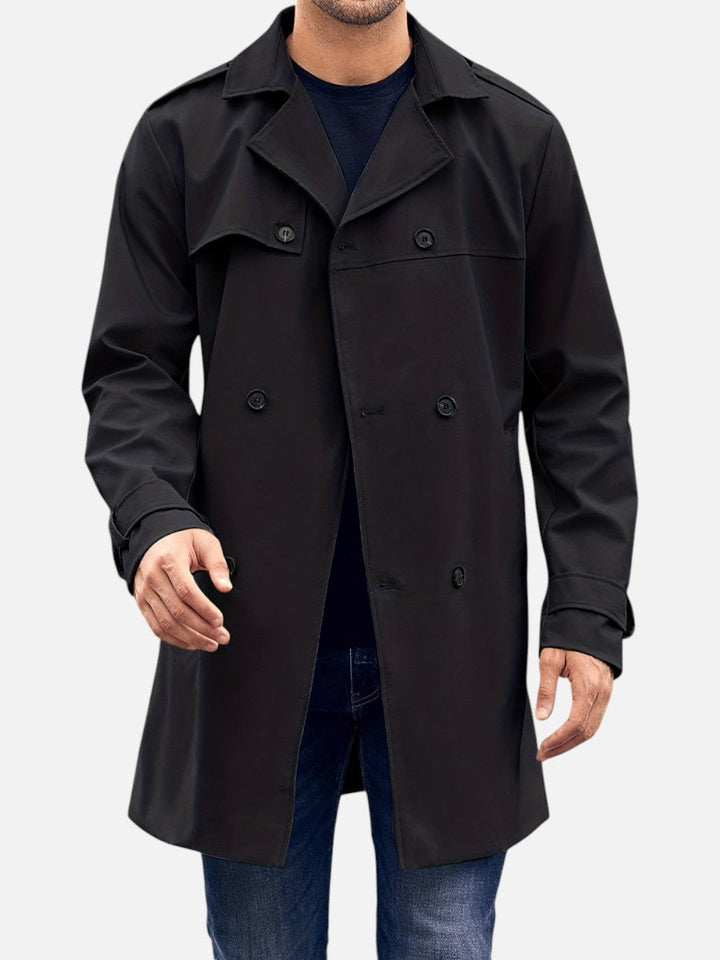 Men's Double-Breasted Trench Coat