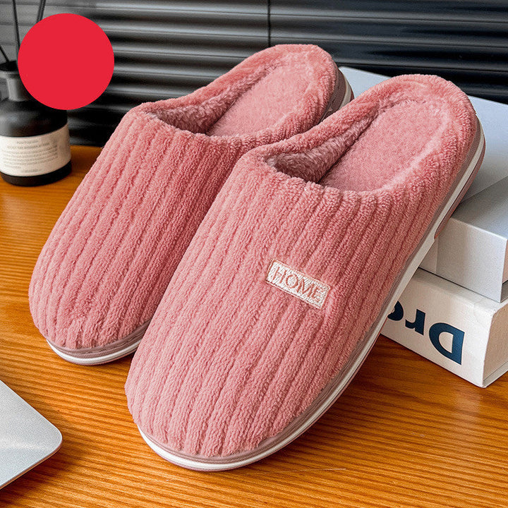 Ribbed Slippers | Women's Cozy House Slippers with Soft Lining-Metro Lane Plaza