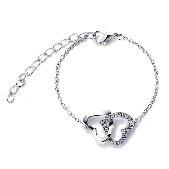 Babette | Women's elegant gold jewelry set with heart details and rhinestones-Metro Lane Plaza