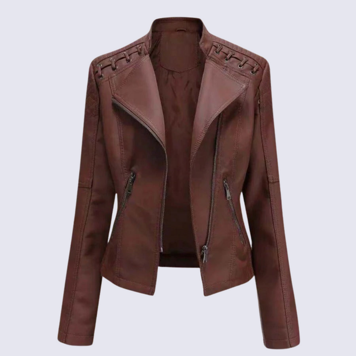 Women's Faux Leather Biker Jacket