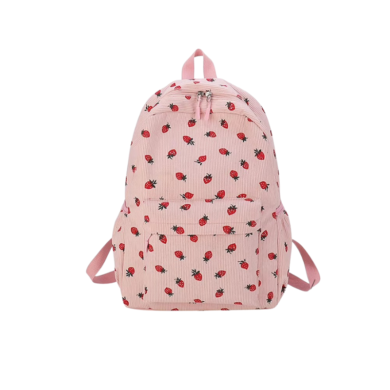 Tyra | Women's Backpack with Strawberry Design-Metro Lane Plaza