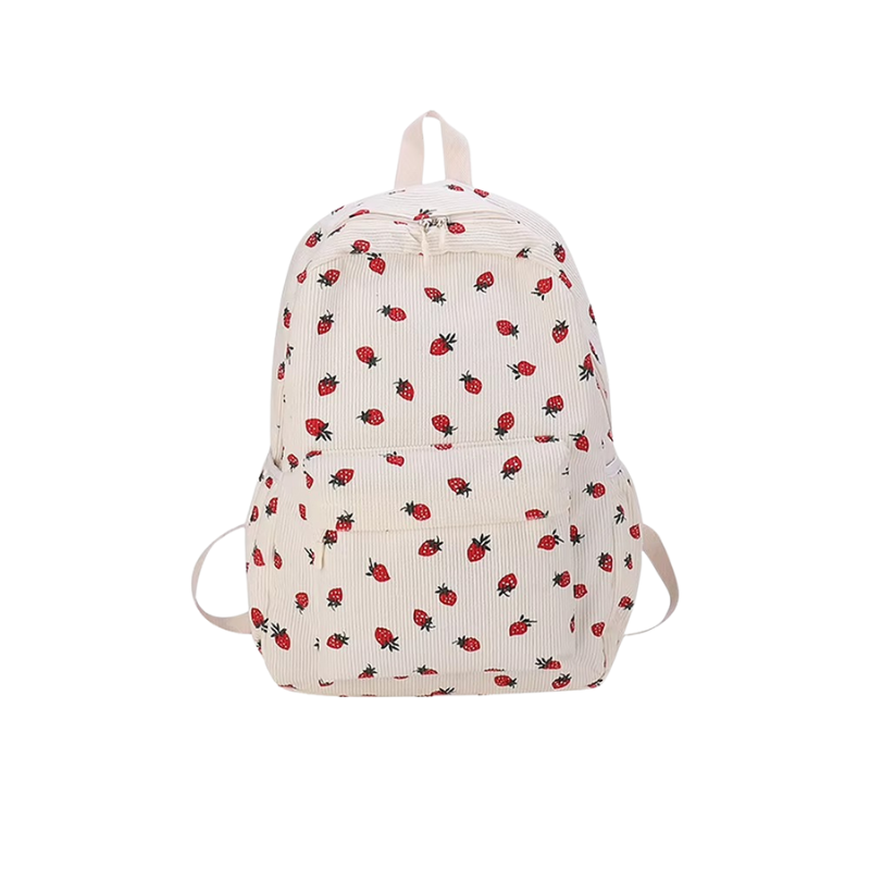 Tyra | Women's Backpack with Strawberry Design-Metro Lane Plaza