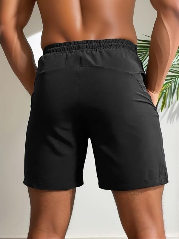 Men's casual drawstring waistband shorts