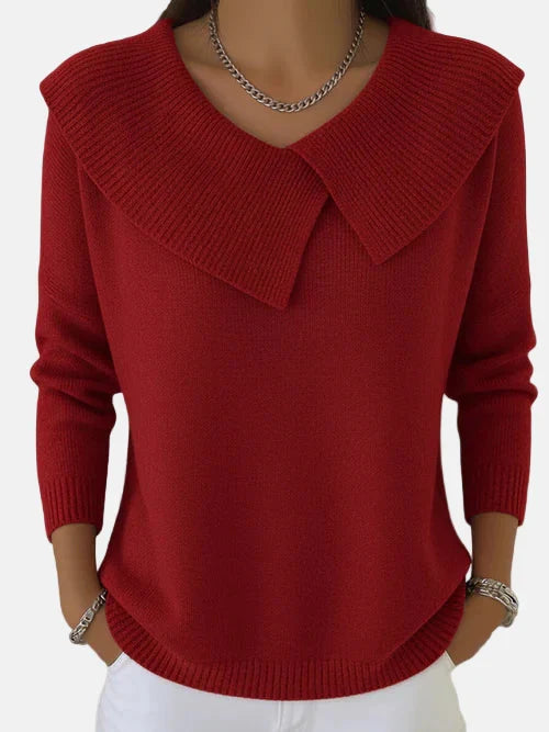 Pull douillet à col châle pour femme