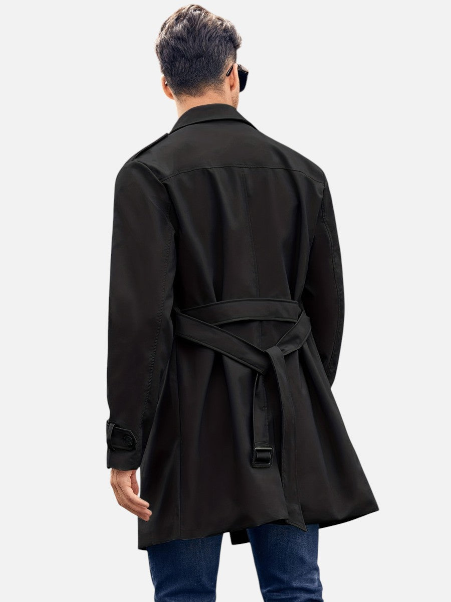 Men's Double-Breasted Trench Coat