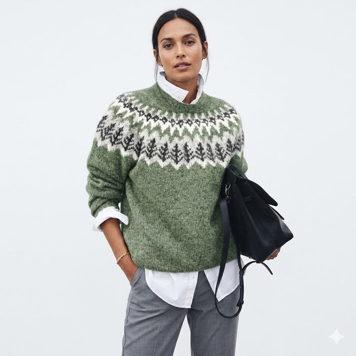 ribstrikket sweater til kvinder