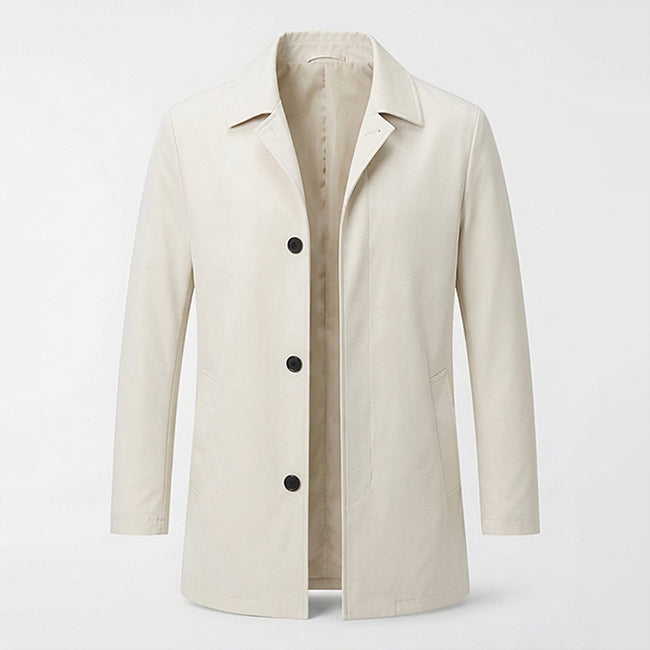 Men's Stylish Mid-Length Trench Coat