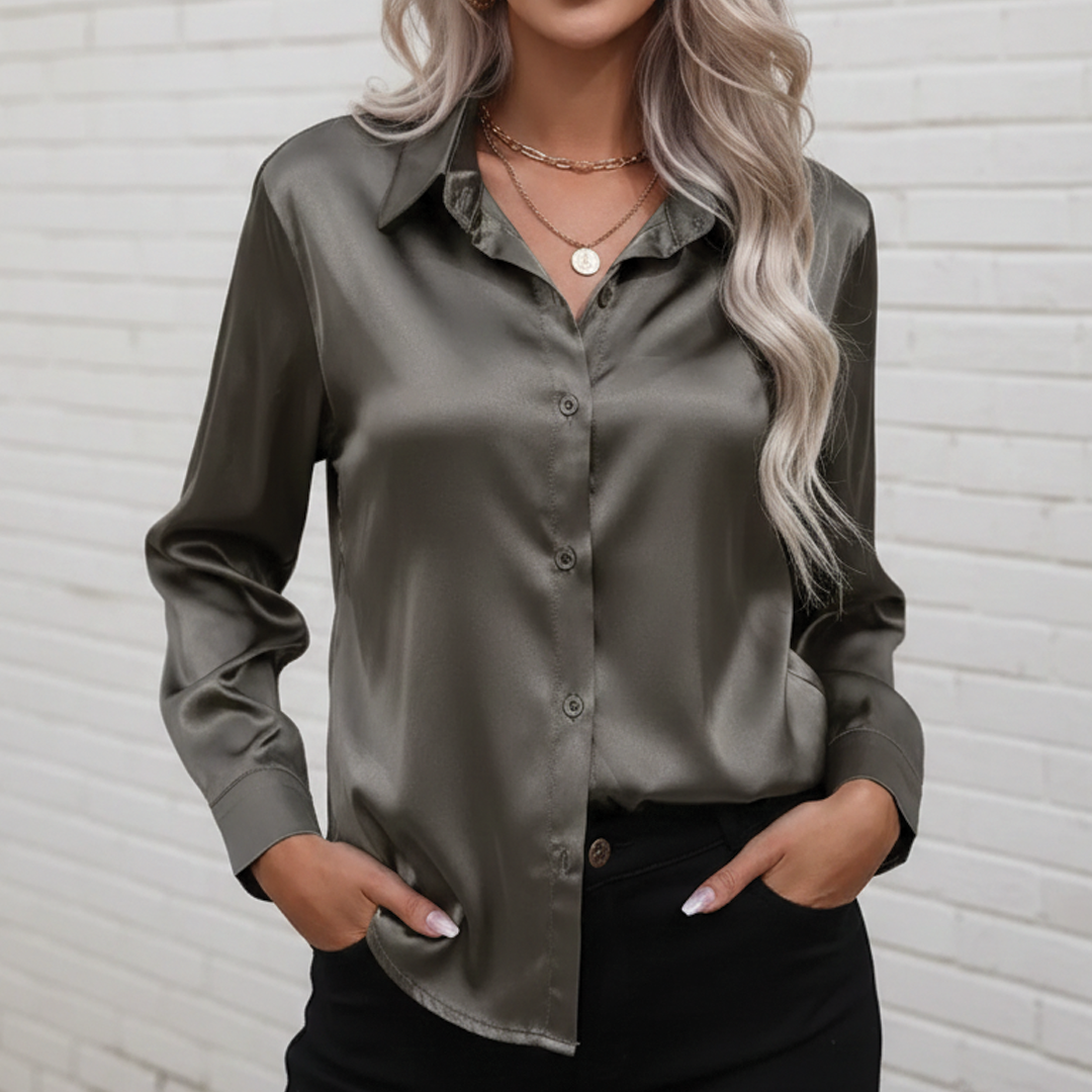 Camila | Women's Flowy Satin Top-Metro Lane Plaza