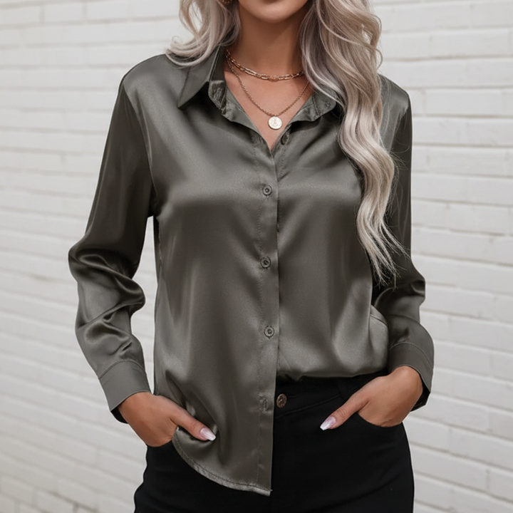 Camila | Women's Flowy Satin Top-Metro Lane Plaza