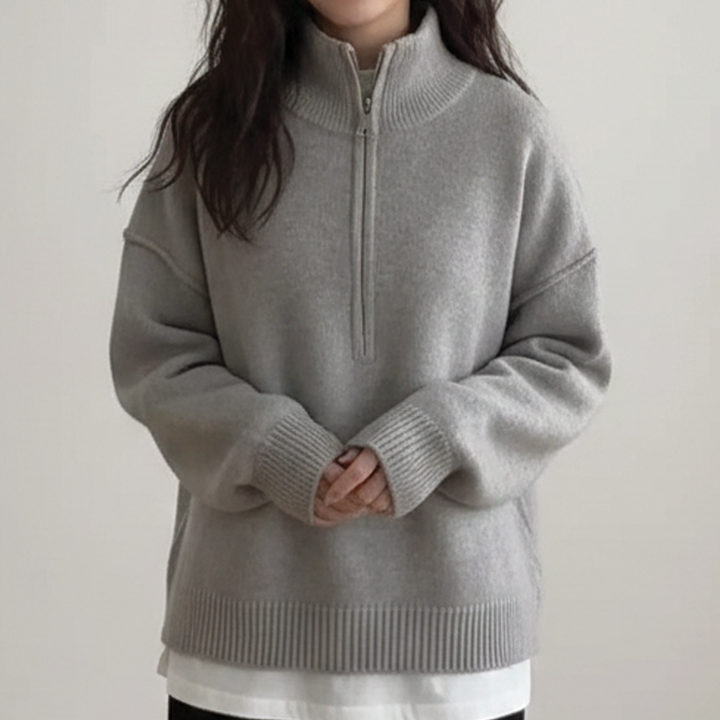 Maglione da donna in maglia a collo alto
