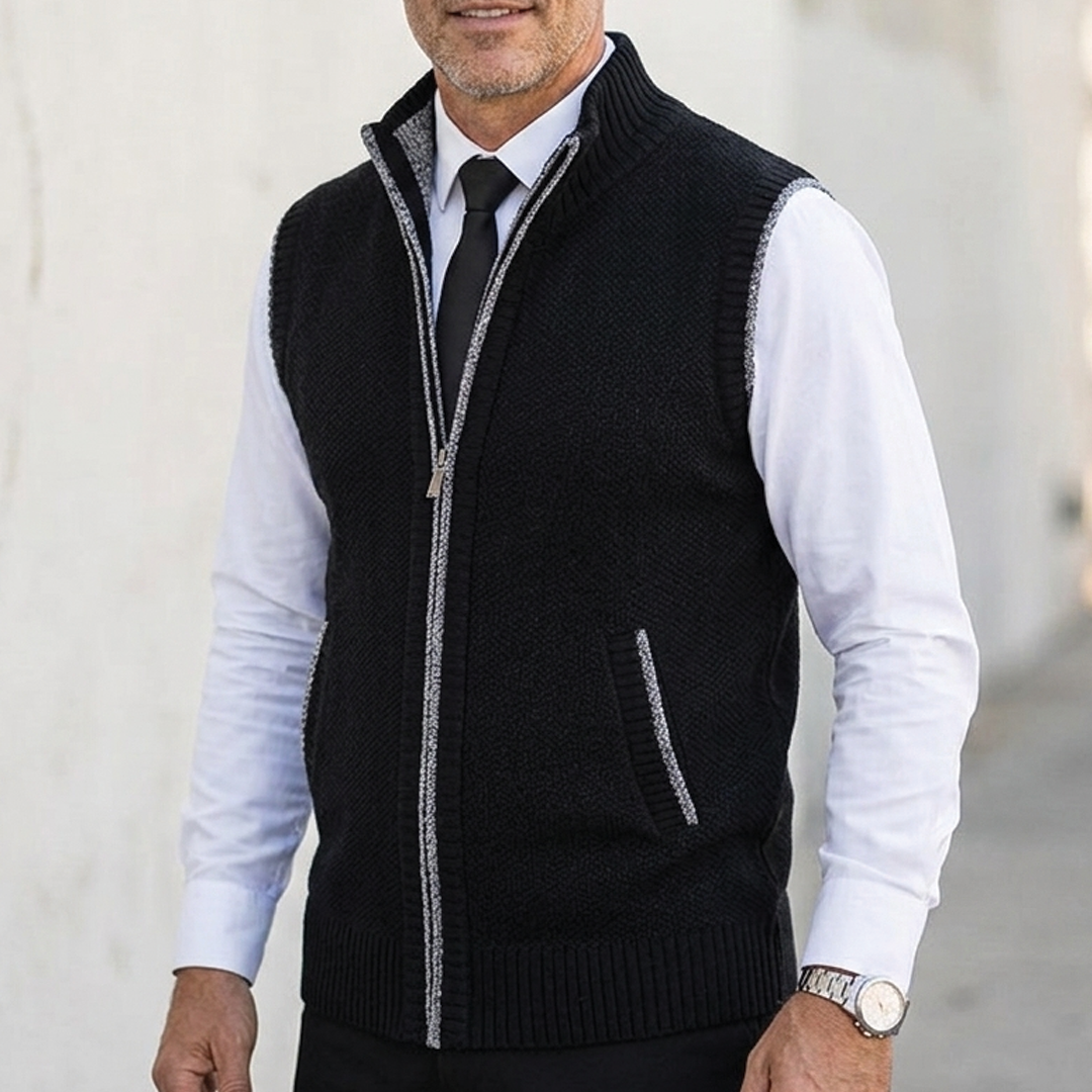 Men's Zip-Up Sweater Vest