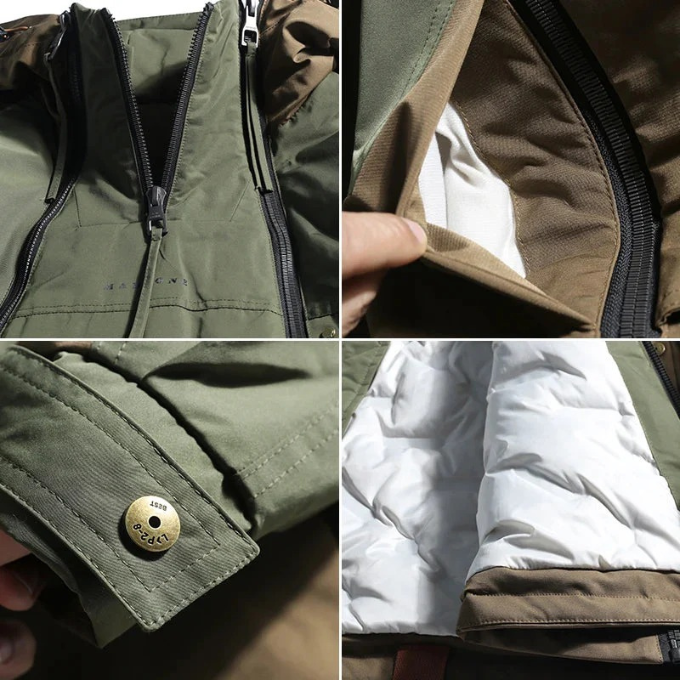 Dicke, wattierte Herrenjacke