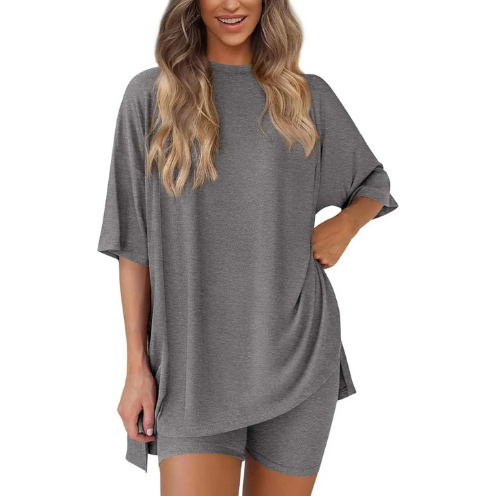 Sophia | Women's Relaxed Summer Two-Piece Outfit-Metro Lane Plaza
