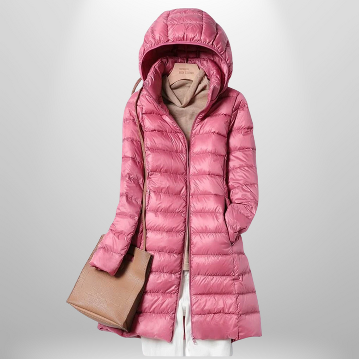 Ultralight Down Jacket | Women's Warm Jacket with Timeless Fit-Metro Lane Plaza