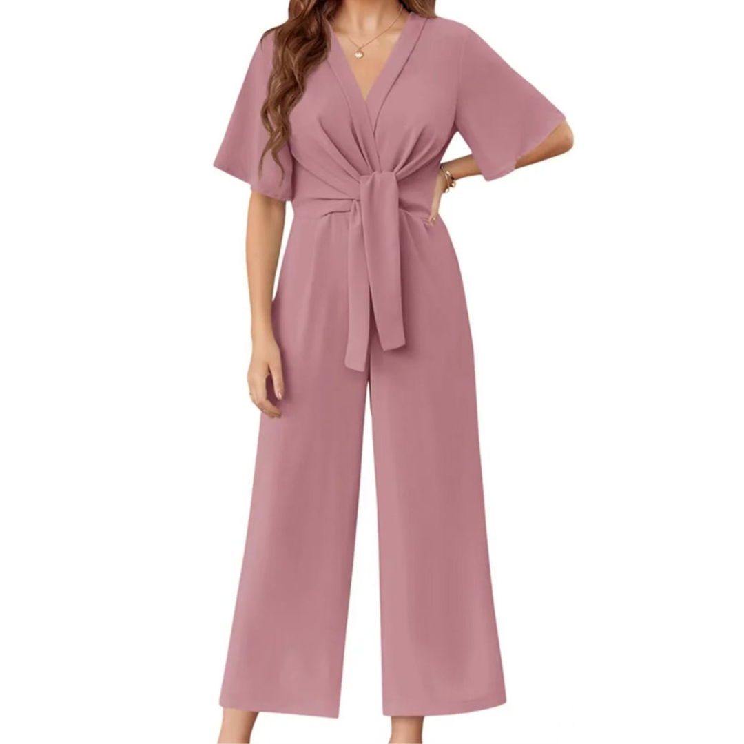 Women's Elegant Summer Tie Knot Jumpsuit