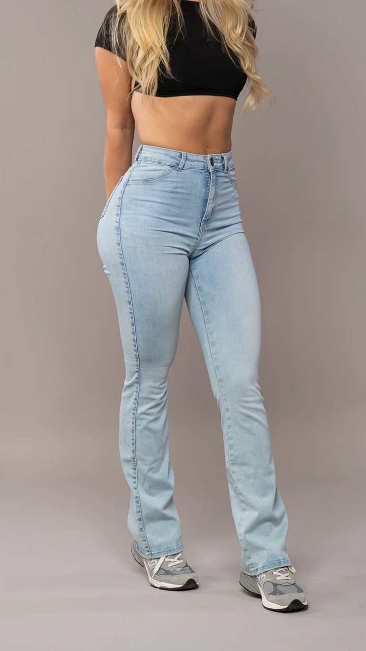 Solei | Women's Comfortable Flared Jeans-Metro Lane Plaza