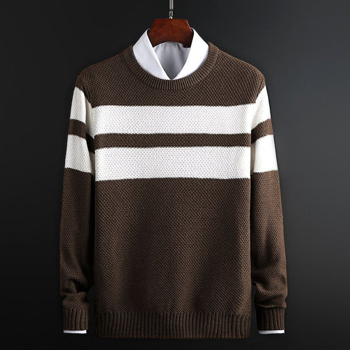 Men's Striped Crew Neck Sweater